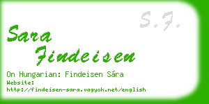 sara findeisen business card
