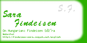 sara findeisen business card